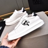 Men's Low Top Lace Up Simple Versatile Sneakers White