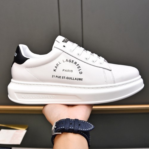 Men's Low Top Lace Up Simple Versatile Sneakers White