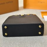 Women's original Capucines Taurillon Cowhide handbag black 20CMX14CM