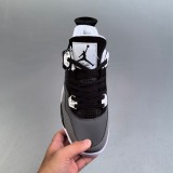 Air Jordan 4 Mid Retro Sneakers Basketball Shoes Black Grey 626970 030
