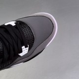 Air Jordan 4 Mid Retro Sneakers Basketball Shoes Black Grey 626970 030