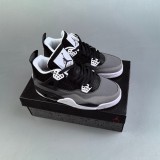 Air Jordan 4 Mid Retro Sneakers Basketball Shoes Black Grey 626970 030
