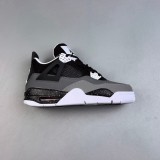 Air Jordan 4 Mid Retro Sneakers Basketball Shoes Black Grey 626970 030