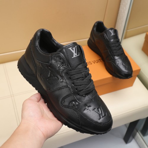 Run Away Sneaker Monogram Embossed Leather Black