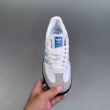 Samba VEGAN Low Top Versatile Sneakers White&Blue JI2003