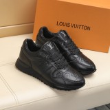 Run Away Sneaker Monogram Embossed Leather Black