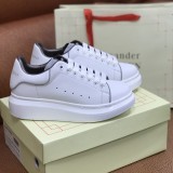 Unisex Oversized Sneakers Reflective lines White Grey