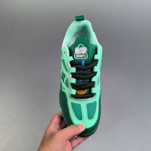 LV Skate Low Top Versatile Sneakers Green