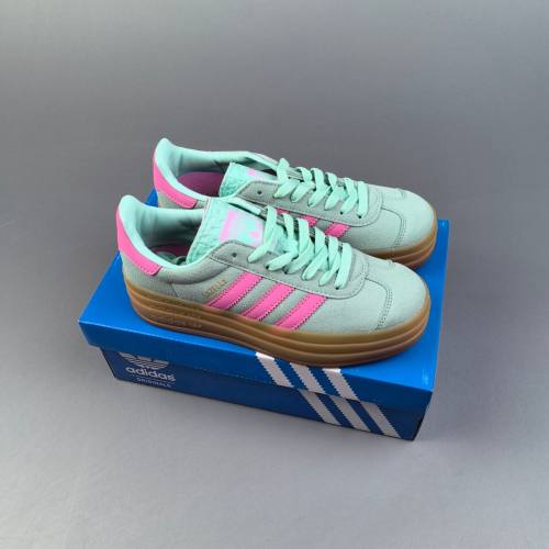 AD Originals Gazelle Bold Retro Sneakers Green Pink ID6991