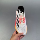 Adizero Boston 12 Abrasion-Resistant Shock-Absorbing Running Shoes White Orange IG3320
