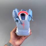Air Jordan 6 Retro Basketball Sneakers Blue CT8529-100