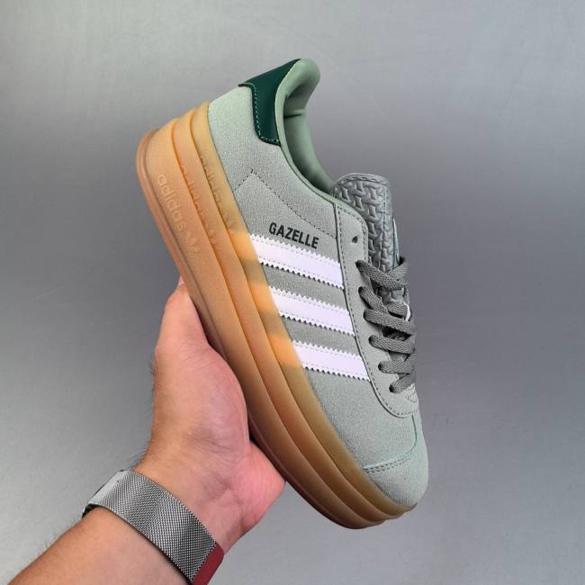 AD Originals Gazelle Bold Retro Sneakers Green White ID6991
