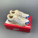 P-6000 Women's Running Shoes Beige Blue FJ5443-113