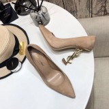 Cassandra Sue Suede Pump Frosted Leather High Heels Beige 11CM