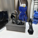 Women's Summer Cassandra Sandal Heels Black Patent Leather
