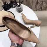 Cassandra Sue Suede Pump Frosted Leather High Heels Beige 11CM
