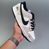 SB Dunk Low Stussy Sneakers Gray Black DQ1098-360