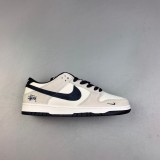 SB Dunk Low Stussy Sneakers Gray Black DQ1098-360