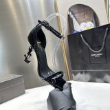 Women's Summer Cassandra Sandal Heels Black Patent Leather