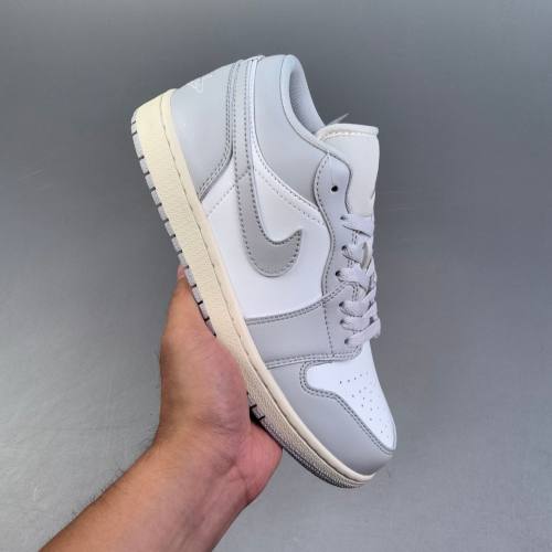 Air Jordan 1 Low Basketball Sneakers Gray White DC0774-103