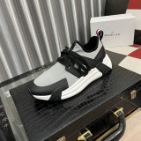 Lunarove Men's Breathable Low Top Sneakers Grey Black