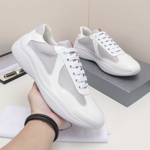 America's Cup Patent Leather Sneakers White