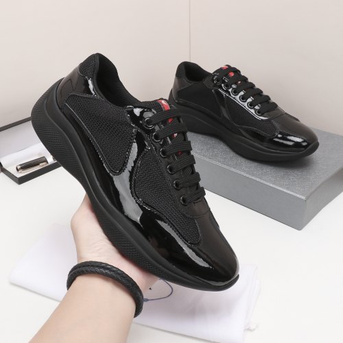 America's Cup Patent Leather Sneakers Black