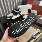 Lunarove Men's Breathable Low Top Sneakers Grey Black