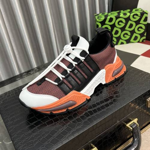 DG Air master Patchwork Cushion Sneakers White Dark Brown