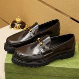 Horsebit Retro Lether Shoes Dark Brown