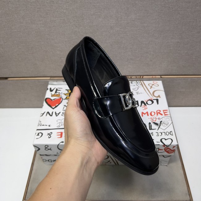 DG Stylish Versatile Lether Shoes Black