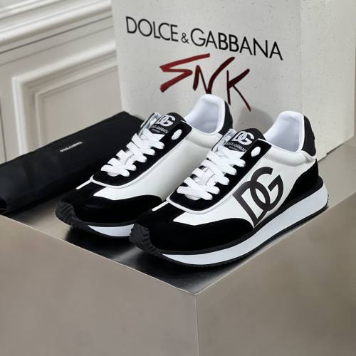 DG Cushion Patchwork Sneakers Black White