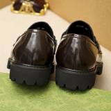 Horsebit Retro Lether Shoes Dark Brown