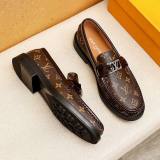 MAJOR Retro Printed Lether Shoes Brown