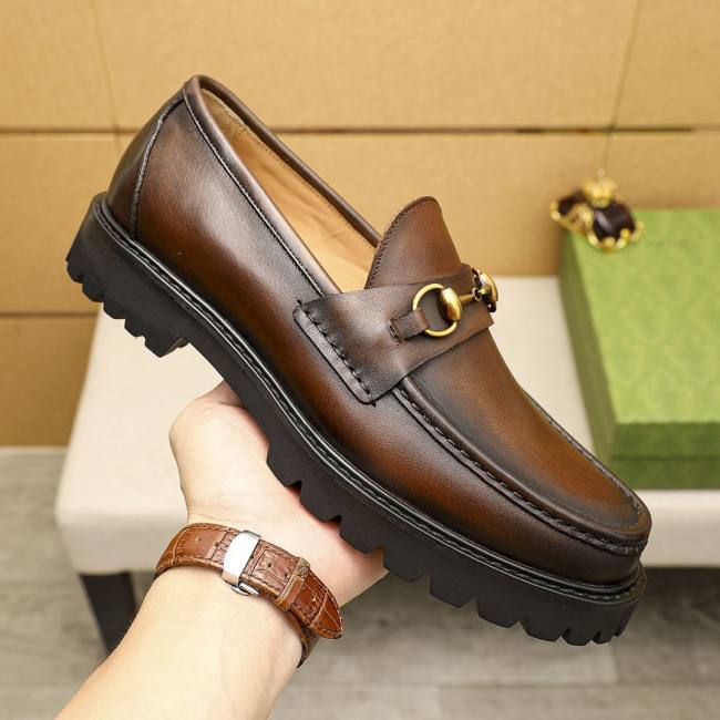 Horsebit Retro Lether Shoes Brown