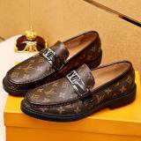 MAJOR Retro Printed Lether Shoes Brown