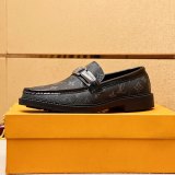 MAJOR Retro Printed Leather Shoes Black