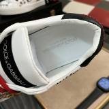 DG Portofino Rivet Embroidery Trendy Sneakers White Red