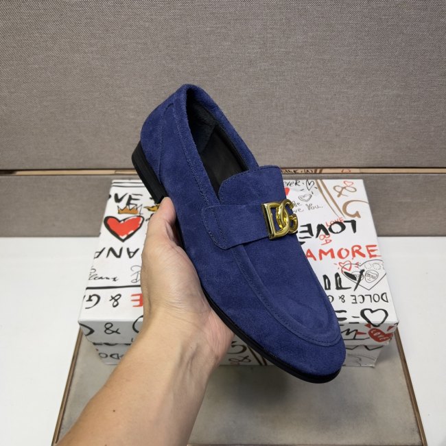 DG Stylish Versatile Lether Shoes Blue