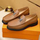 Gregoire Minimalist Leather Shoes Brown