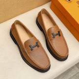 Gregoire Minimalist Leather Shoes Brown