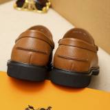 Gregoire Minimalist Leather Shoes Brown