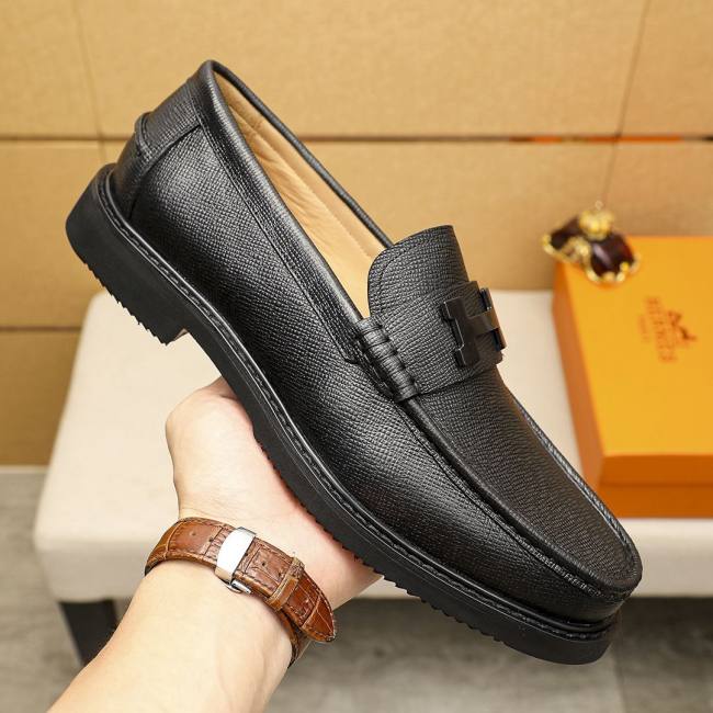 Gregoire Minimalist Leather Shoes Black