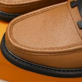 Gregoire Minimalist Leather Shoes Brown