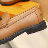 Gregoire Minimalist Leather Shoes Brown