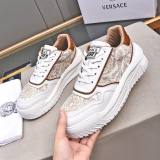 Odissea Cowhide Embroidery Sneakers White Brown