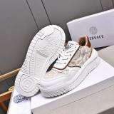 Odissea Cowhide Embroidery Sneakers White Brown
