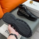 Combat Oblique Ankle Boot High Top Shoes Black Beige