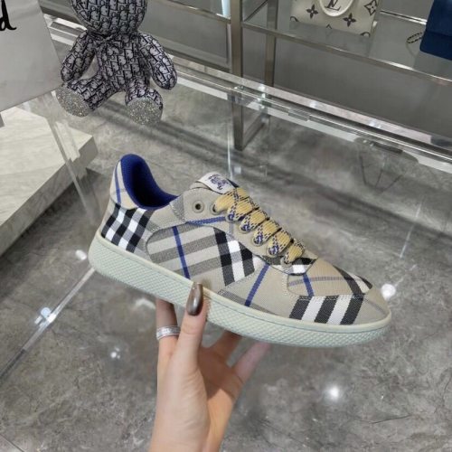 Terrace Check Low Top Sneakers Gray Stripe