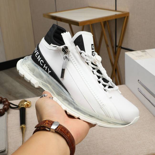 Spectre Low Top Zipper Sneakers White Black